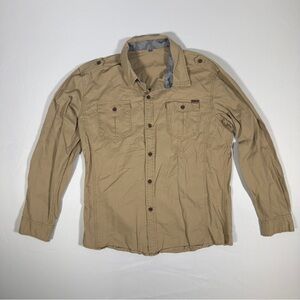 Tan Button-Up Shirt